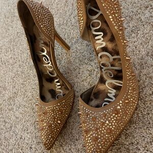 Sam Edelman Rose Gold Spike Stiletto Heels in Size 9.5